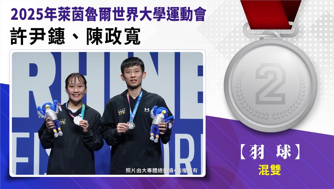 羽球/混合雙打/陳政寬、許尹鏸-銀牌