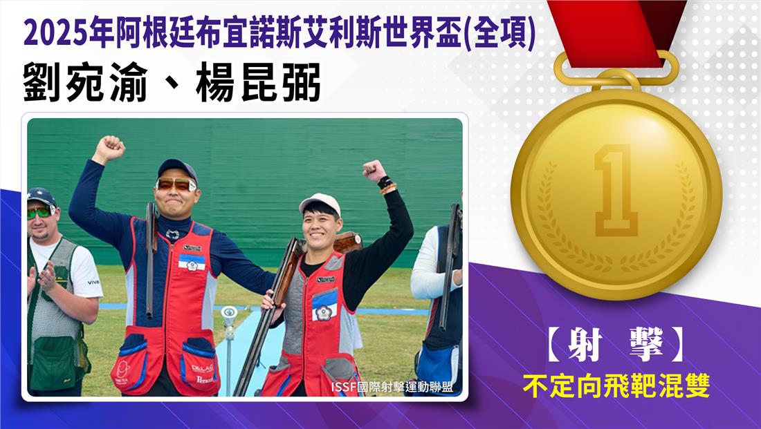 不定向飛靶混雙/劉宛渝、楊昆弼-金牌